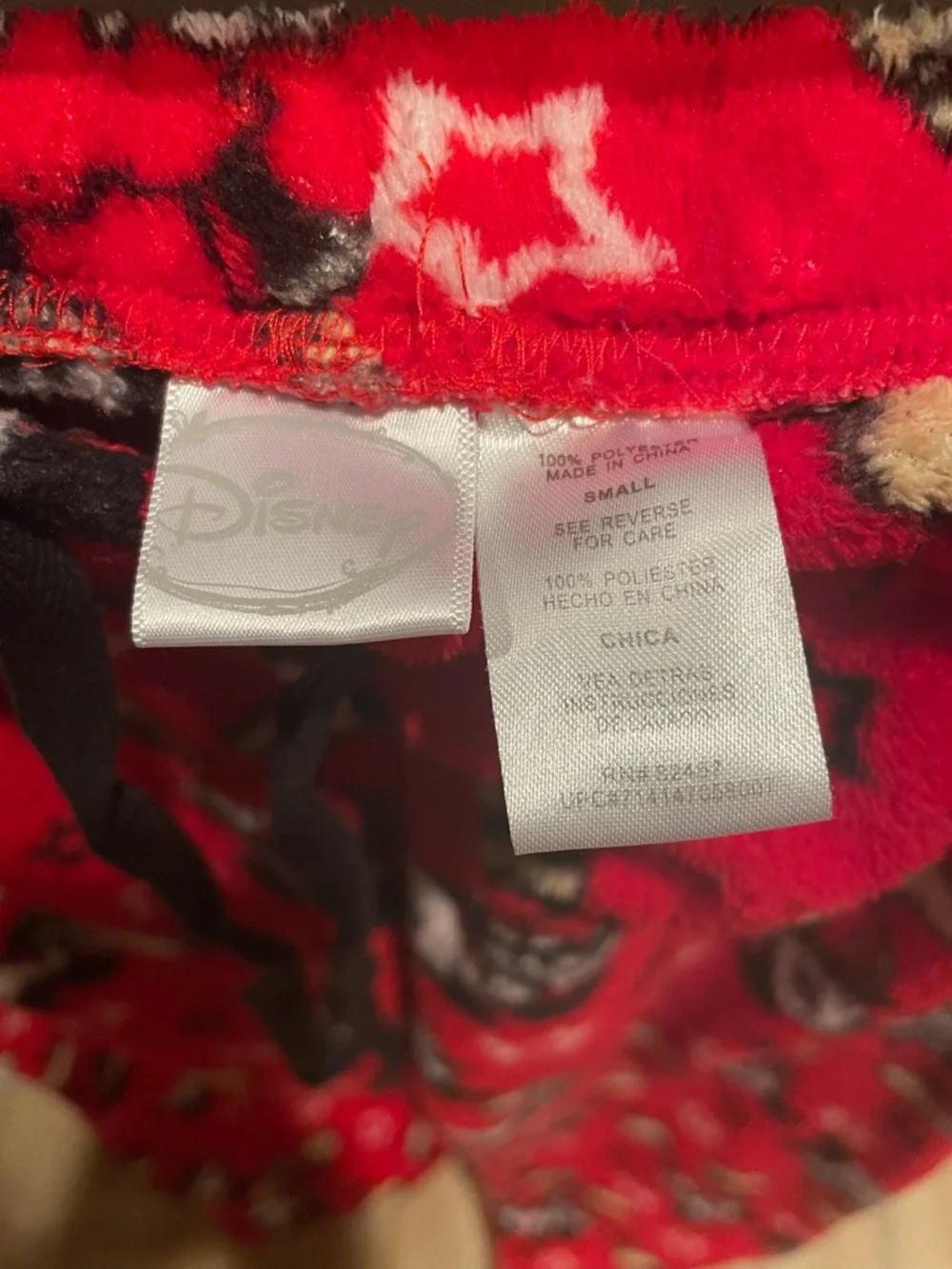 Disney Red Mickey Mouse Fleece Pajama Bottoms - Picture 5 of 5